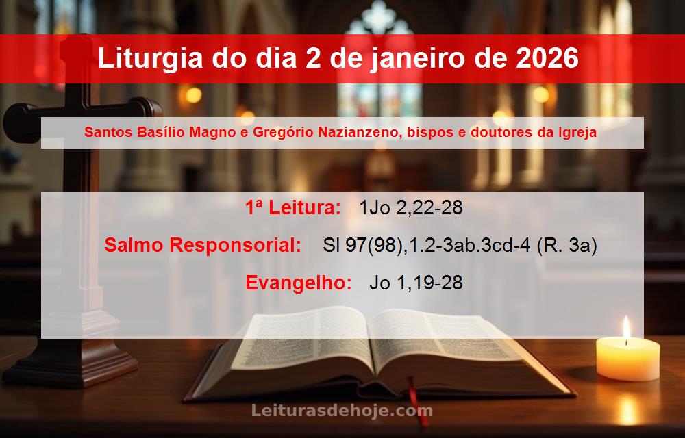 Liturgia do dia  2 de janeiro de 2026