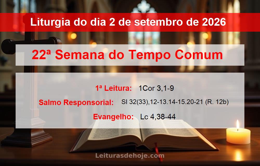 Liturgia do dia  2 de setembro de 2026