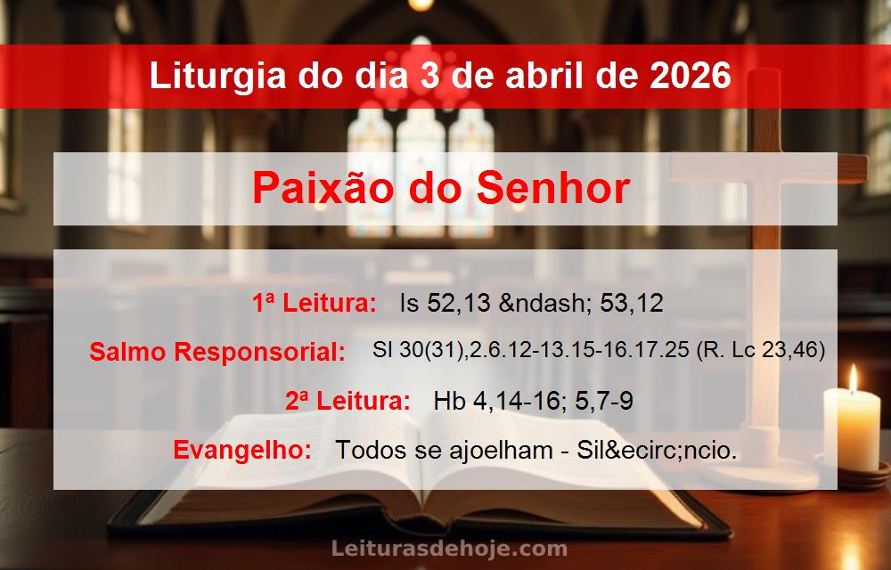 Liturgia do dia  3 de abril de 2026