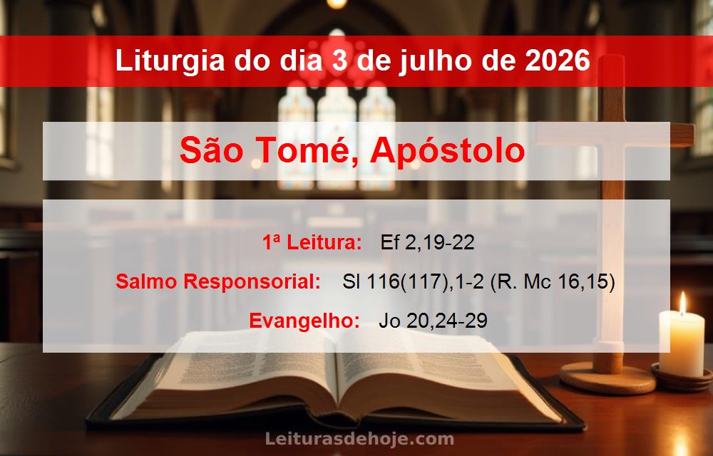 Liturgia do dia  3 de julho de 2026