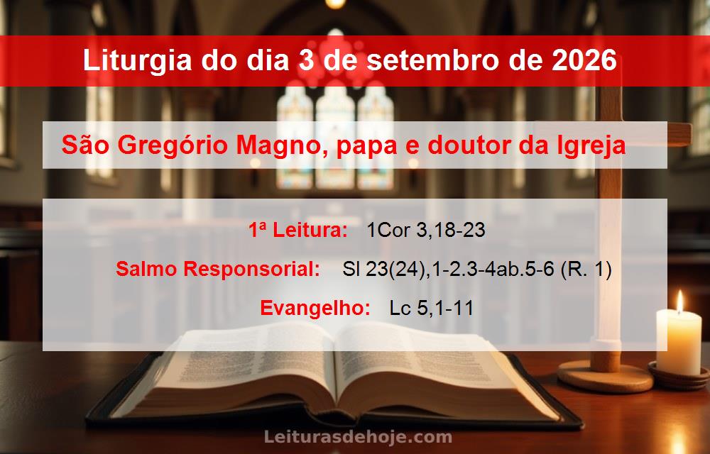 Liturgia do dia  3 de setembro de 2026