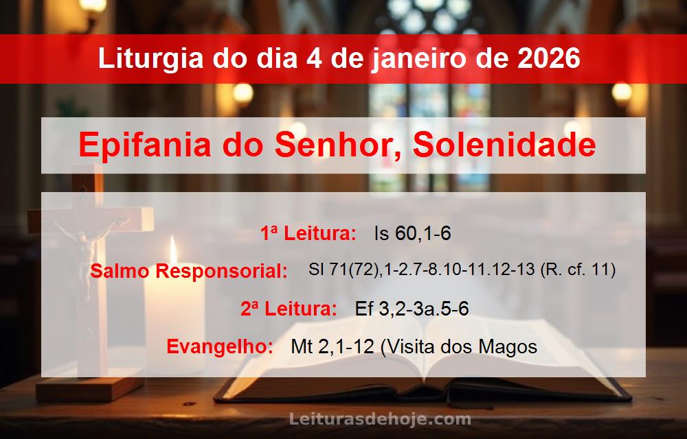 Liturgia do dia  4 de janeiro de 2026
