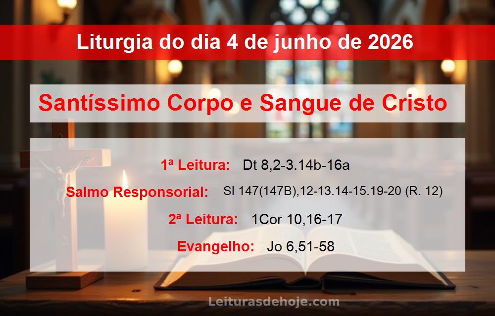 Liturgia do dia  4 de junho de 2026