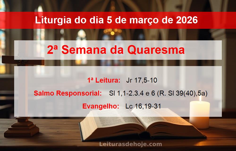 Liturgia do dia  5 de março de 2026