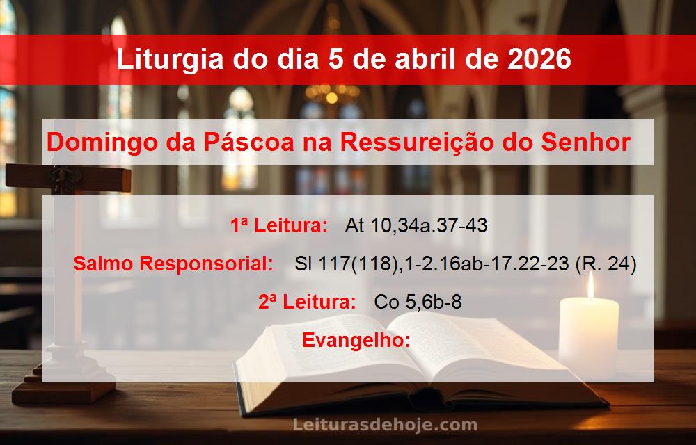 Liturgia do dia  5 de abril de 2026