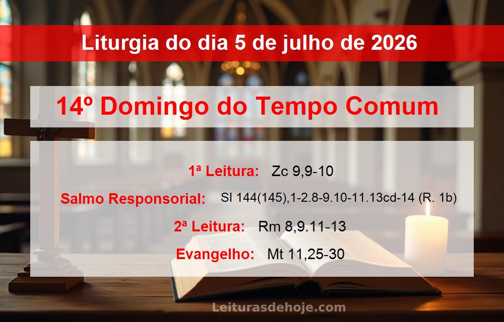 Liturgia do dia  5 de julho de 2026