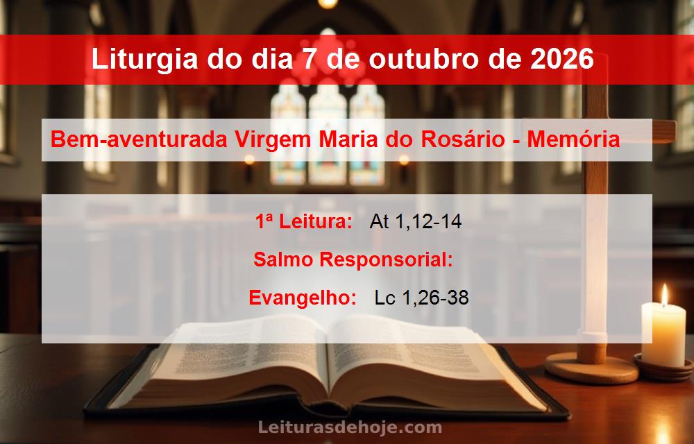 Liturgia do dia  7 de outubro de 2026
