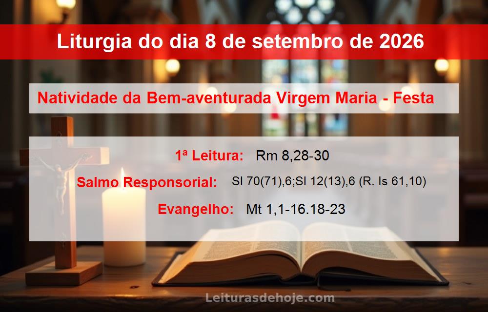 Liturgia do dia  8 de setembro de 2026