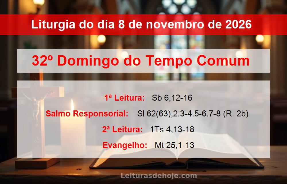 Liturgia do dia  8 de novembro de 2026