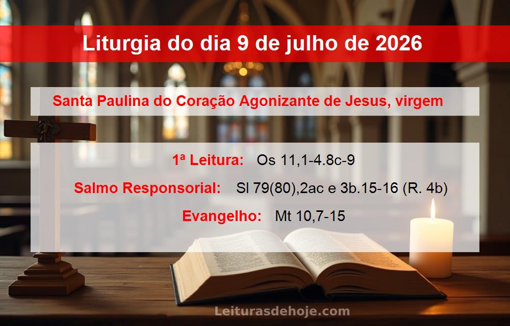 Liturgia do dia  9 de julho de 2026