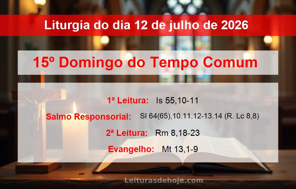 Liturgia do dia  12 de julho de 2026