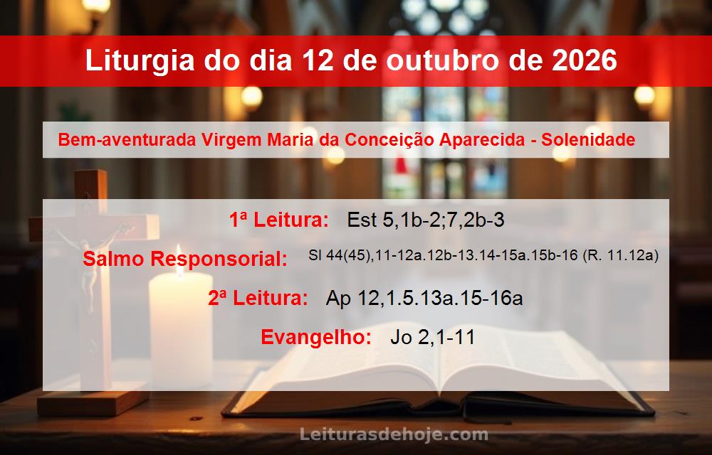 Liturgia do dia  12 de outubro de 2026