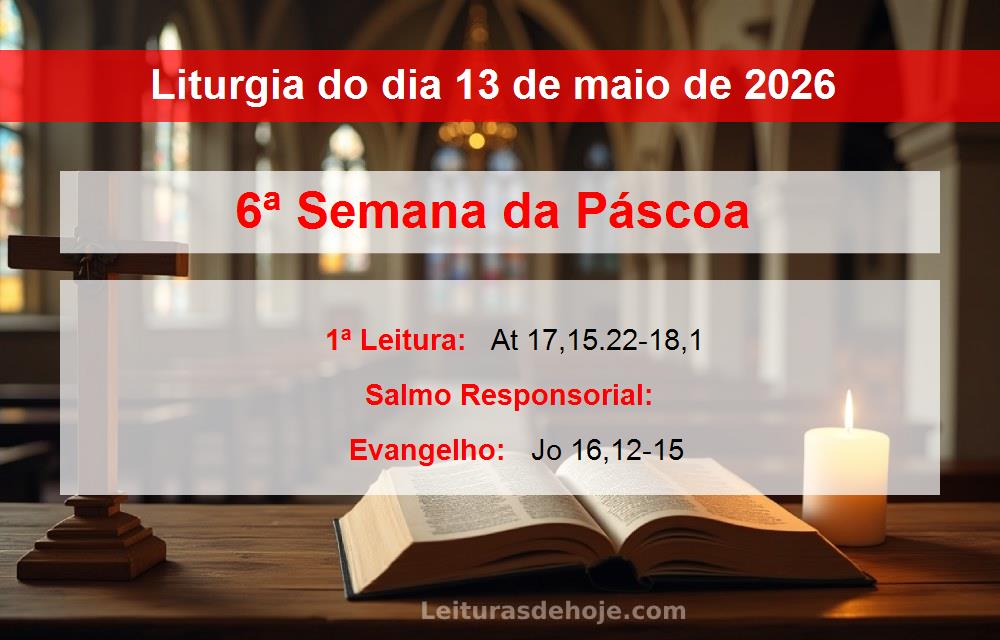 Liturgia do dia  13 de maio de 2026