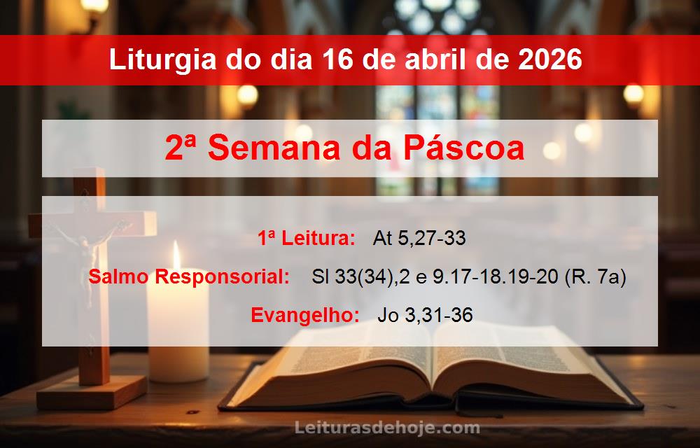 Liturgia do dia  16 de abril de 2026