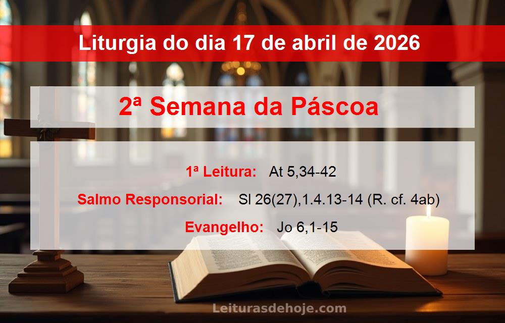 Liturgia do dia  17 de abril de 2026