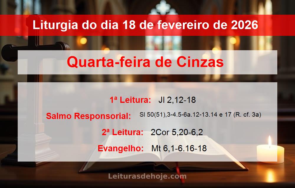 Liturgia do dia  18 de fevereiro de 2026