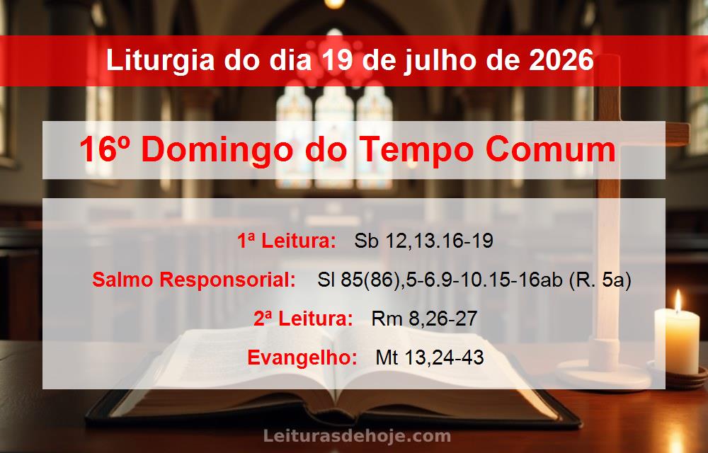 Liturgia do dia  19 de julho de 2026