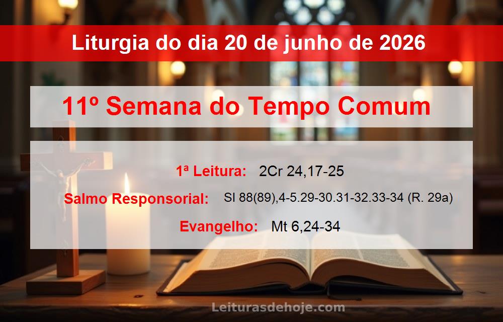 Liturgia do dia  20 de junho de 2026