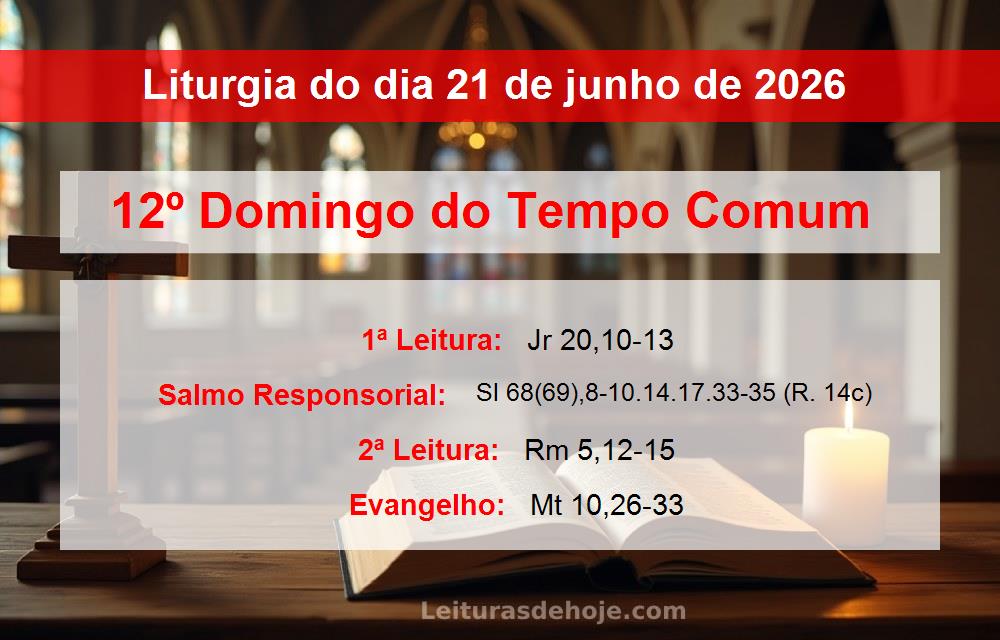 Liturgia do dia  21 de junho de 2026
