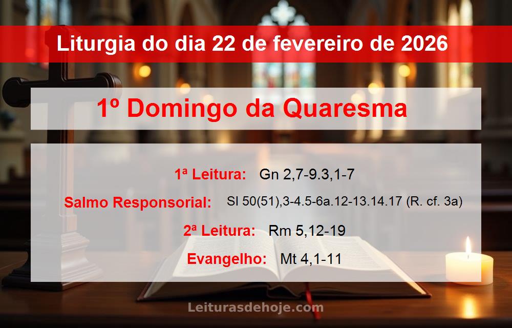 Liturgia do dia  22 de fevereiro de 2026
