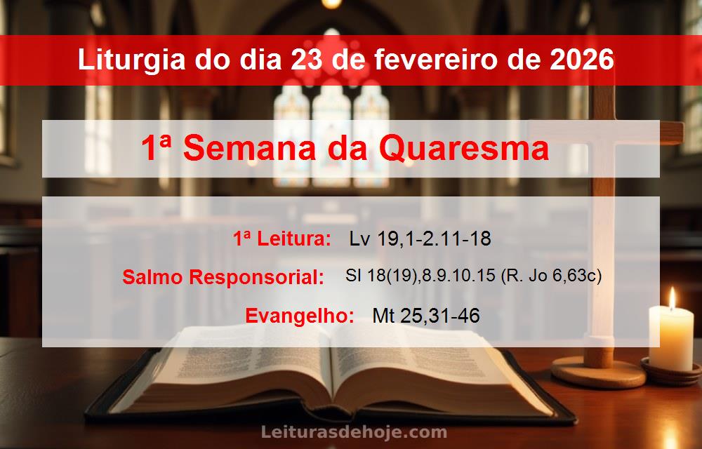 Liturgia do dia  23 de fevereiro de 2026