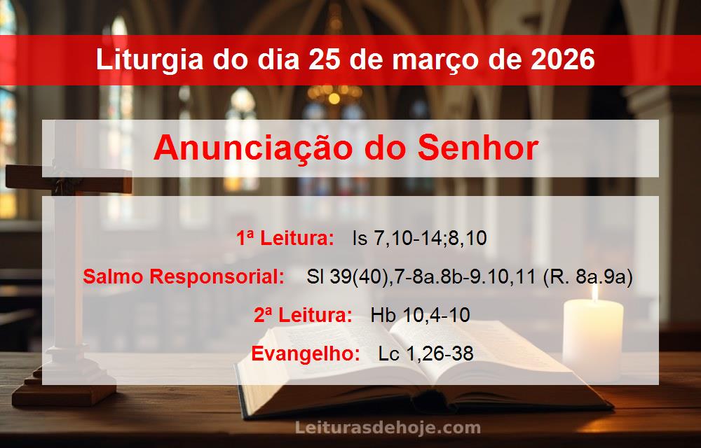 Liturgia do dia  25 de março de 2026