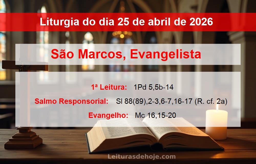 Liturgia do dia  25 de abril de 2026
