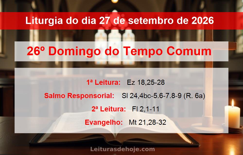 Liturgia do dia  27 de setembro de 2026