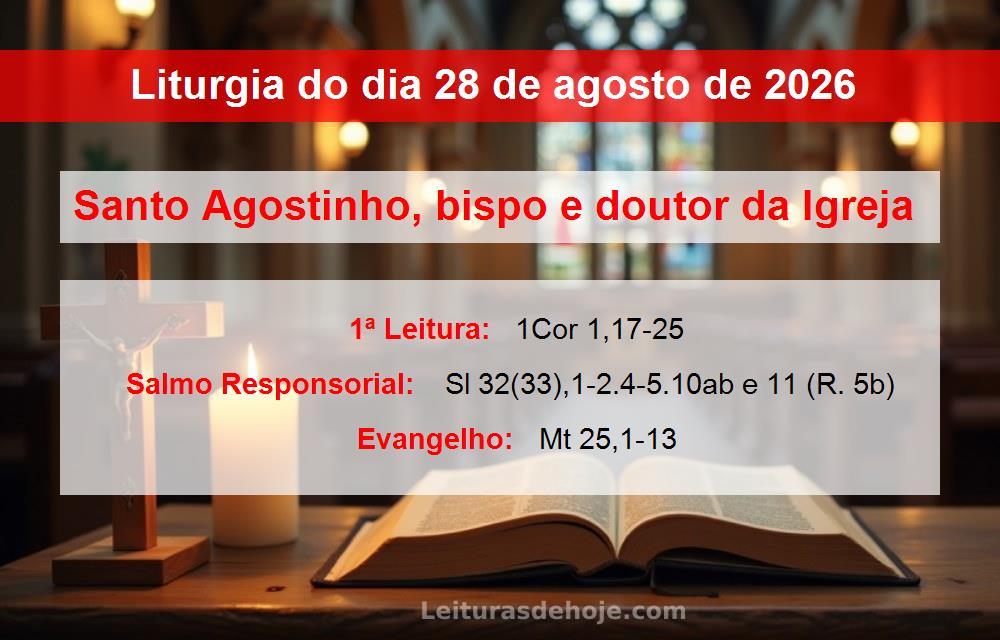 Liturgia do dia  28 de agosto de 2026