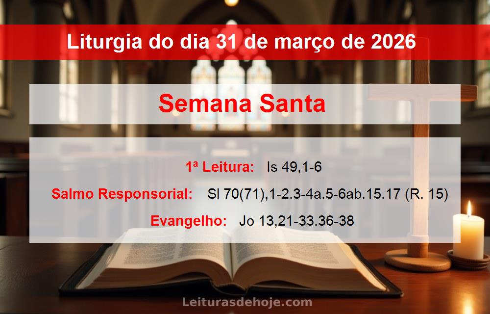 Liturgia do dia  31 de março de 2026